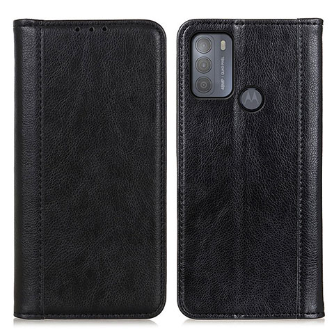 Funda de Cuero Cartera con Soporte Carcasa D03Y para Motorola Moto G50 Negro