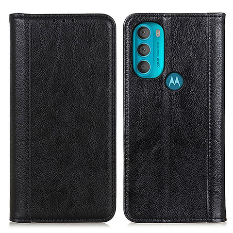 Funda de Cuero Cartera con Soporte Carcasa D03Y para Motorola Moto G71 5G Negro