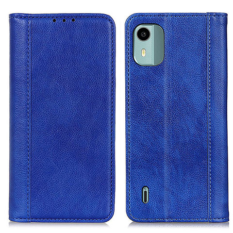 Funda de Cuero Cartera con Soporte Carcasa D03Y para Nokia C12 Plus Azul