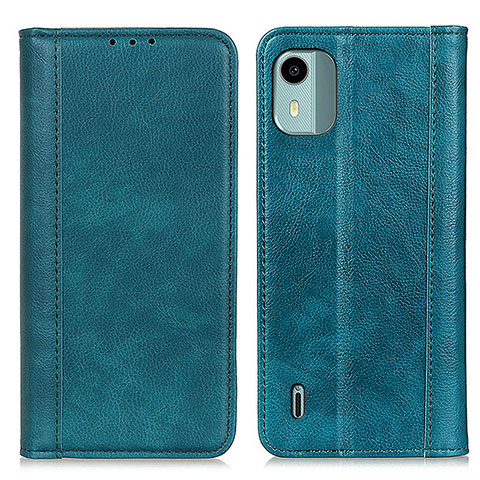 Funda de Cuero Cartera con Soporte Carcasa D03Y para Nokia C12 Verde