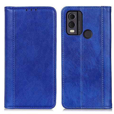 Funda de Cuero Cartera con Soporte Carcasa D03Y para Nokia C22 Azul