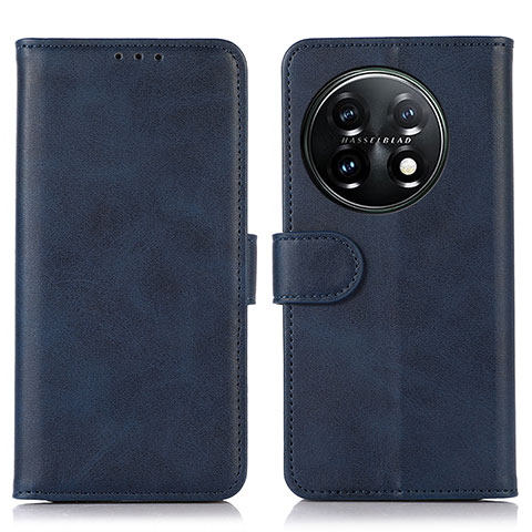 Funda de Cuero Cartera con Soporte Carcasa D03Y para OnePlus 11 5G Azul