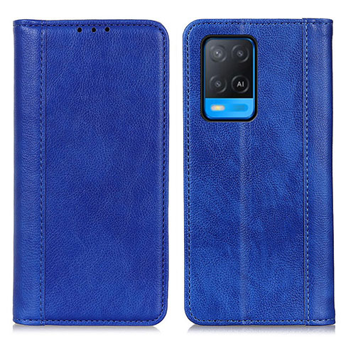 Funda de Cuero Cartera con Soporte Carcasa D03Y para Oppo A54 4G Azul