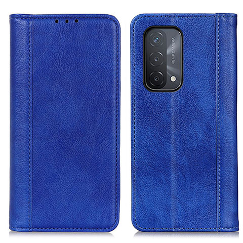 Funda de Cuero Cartera con Soporte Carcasa D03Y para Oppo A54 5G Azul