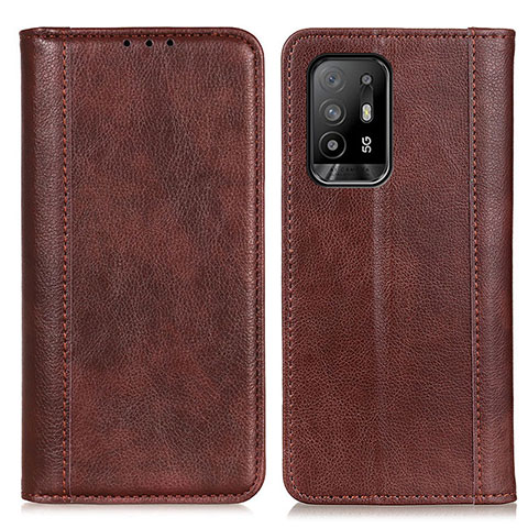 Funda de Cuero Cartera con Soporte Carcasa D03Y para Oppo A95 5G Marron