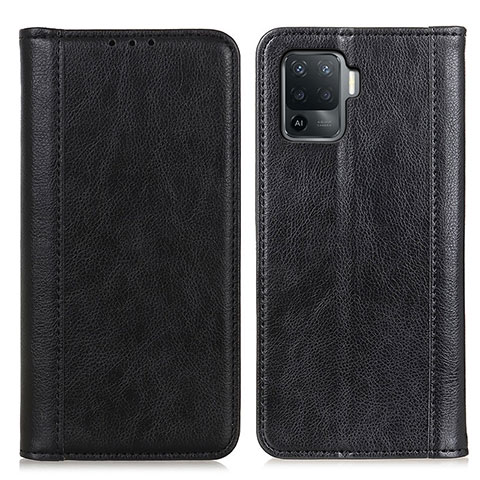 Funda de Cuero Cartera con Soporte Carcasa D03Y para Oppo F19 Pro Negro