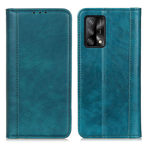 Funda de Cuero Cartera con Soporte Carcasa D03Y para Oppo F19 Verde