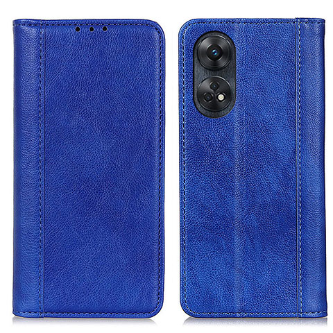 Funda de Cuero Cartera con Soporte Carcasa D03Y para Oppo Reno8 T 4G Azul