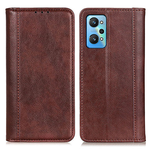 Funda de Cuero Cartera con Soporte Carcasa D03Y para Realme GT Neo 3T 5G Marron