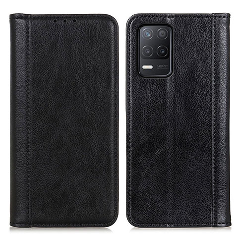 Funda de Cuero Cartera con Soporte Carcasa D03Y para Realme Narzo 30 5G Negro