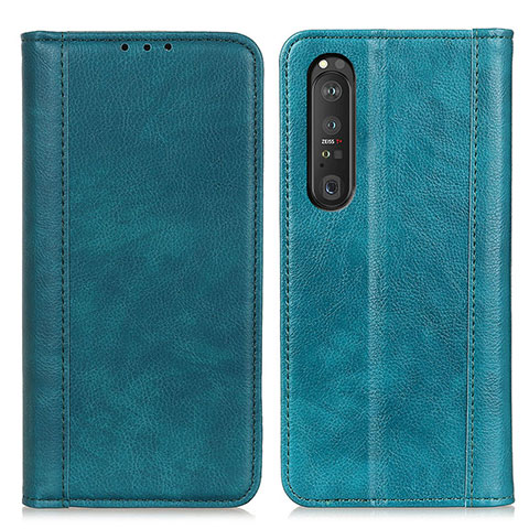 Funda de Cuero Cartera con Soporte Carcasa D03Y para Sony Xperia 1 III Verde