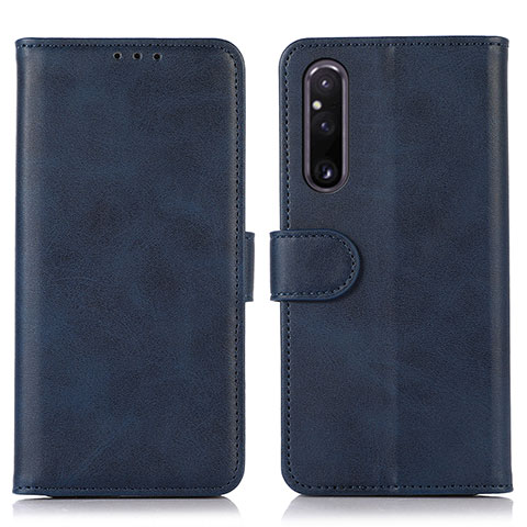 Funda de Cuero Cartera con Soporte Carcasa D03Y para Sony Xperia 1 V Azul