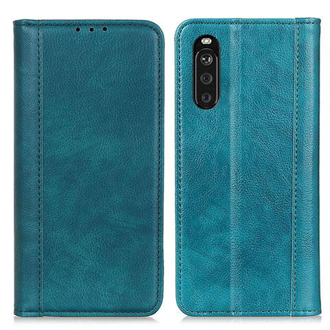 Funda de Cuero Cartera con Soporte Carcasa D03Y para Sony Xperia 10 III Lite Verde