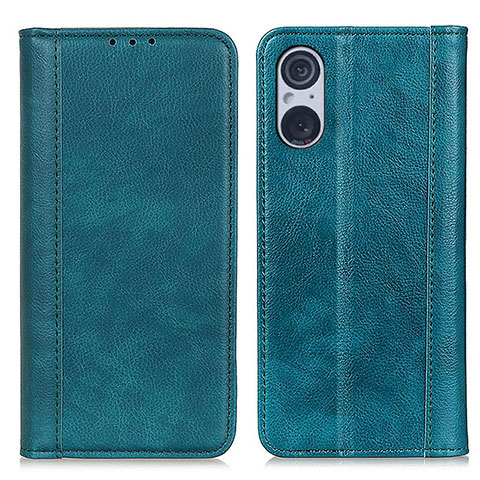 Funda de Cuero Cartera con Soporte Carcasa D03Y para Sony Xperia 5 V Verde