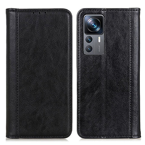 Funda de Cuero Cartera con Soporte Carcasa D03Y para Xiaomi Mi 12T 5G Negro