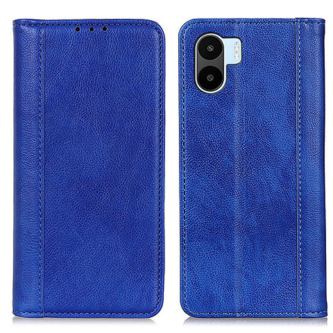 Funda de Cuero Cartera con Soporte Carcasa D03Y para Xiaomi Poco C51 Azul