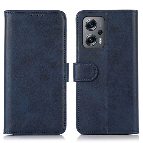 Funda de Cuero Cartera con Soporte Carcasa D03Y para Xiaomi Redmi Note 11T Pro+ Plus 5G Azul