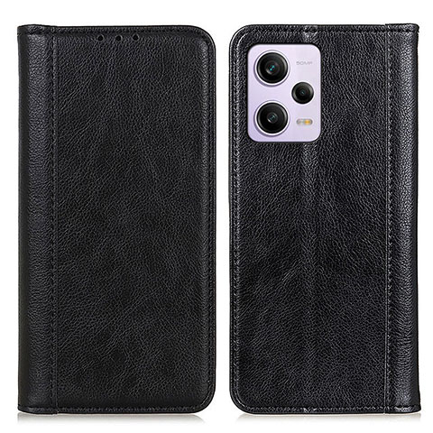 Funda de Cuero Cartera con Soporte Carcasa D03Y para Xiaomi Redmi Note 12 Explorer Negro