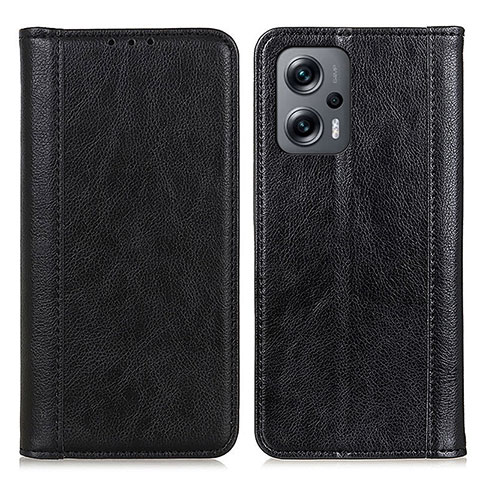 Funda de Cuero Cartera con Soporte Carcasa D03Y para Xiaomi Redmi Note 12 Turbo 5G Negro