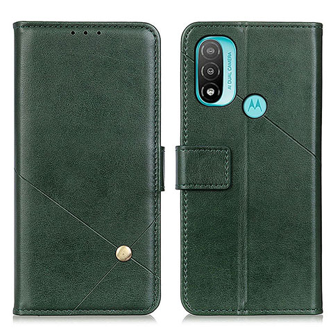 Funda de Cuero Cartera con Soporte Carcasa D04Y para Motorola Moto E30 Verde