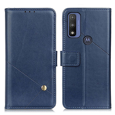 Funda de Cuero Cartera con Soporte Carcasa D04Y para Motorola Moto G Pure Azul