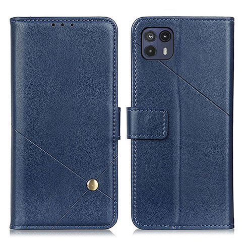 Funda de Cuero Cartera con Soporte Carcasa D04Y para Motorola Moto G50 5G Azul