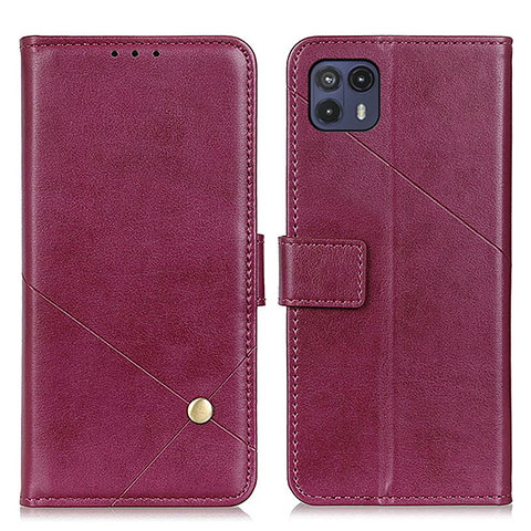 Funda de Cuero Cartera con Soporte Carcasa D04Y para Motorola Moto G50 5G Morado