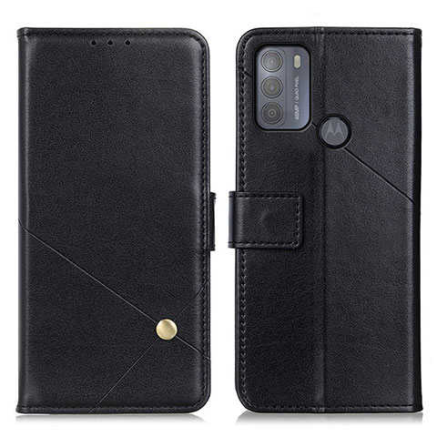 Funda de Cuero Cartera con Soporte Carcasa D04Y para Motorola Moto G50 Negro