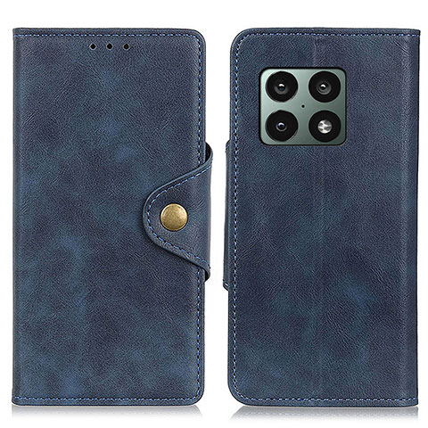 Funda de Cuero Cartera con Soporte Carcasa D04Y para OnePlus 10 Pro 5G Azul