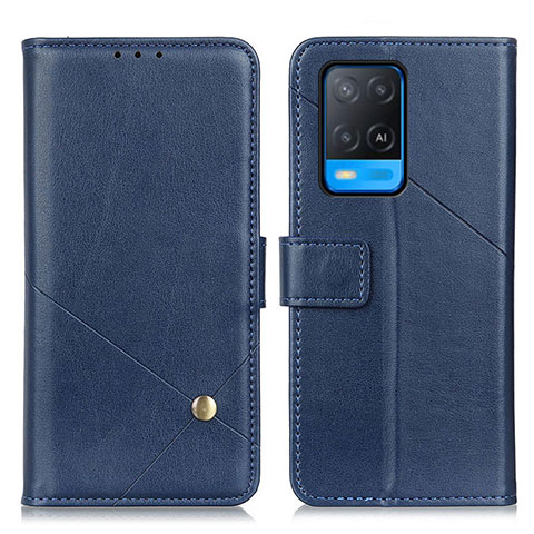 Funda de Cuero Cartera con Soporte Carcasa D04Y para Oppo A54 4G Azul