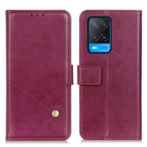 Funda de Cuero Cartera con Soporte Carcasa D04Y para Oppo A54 4G Morado