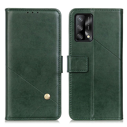 Funda de Cuero Cartera con Soporte Carcasa D04Y para Oppo A74 4G Verde