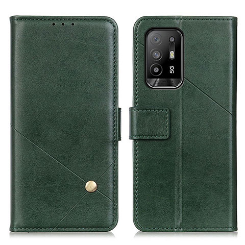 Funda de Cuero Cartera con Soporte Carcasa D04Y para Oppo A95 5G Verde