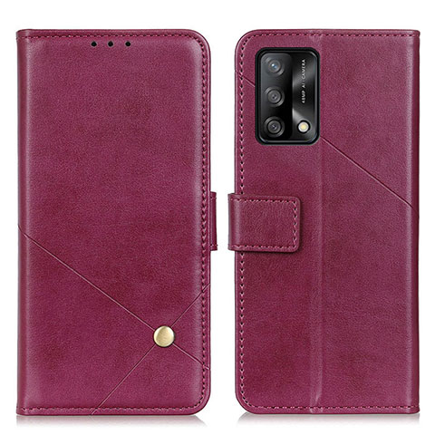 Funda de Cuero Cartera con Soporte Carcasa D04Y para Oppo F19 Morado