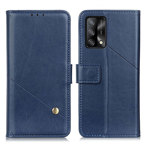 Funda de Cuero Cartera con Soporte Carcasa D04Y para Oppo F19s Azul