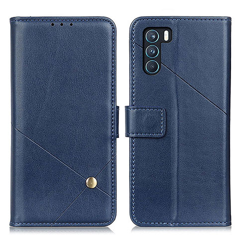 Funda de Cuero Cartera con Soporte Carcasa D04Y para Oppo K9 Pro 5G Azul