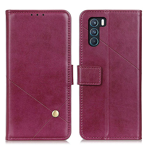 Funda de Cuero Cartera con Soporte Carcasa D04Y para Oppo K9 Pro 5G Morado