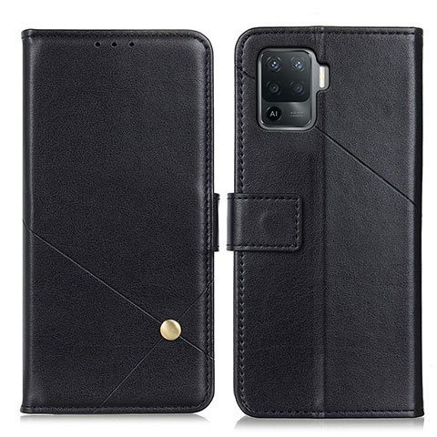 Funda de Cuero Cartera con Soporte Carcasa D04Y para Oppo Reno5 F Negro