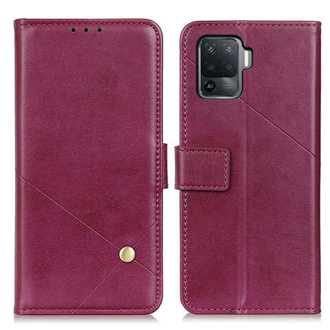 Funda de Cuero Cartera con Soporte Carcasa D04Y para Oppo Reno5 Lite Morado