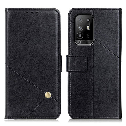 Funda de Cuero Cartera con Soporte Carcasa D04Y para Oppo Reno5 Z 5G Negro