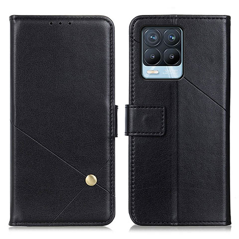 Funda de Cuero Cartera con Soporte Carcasa D04Y para Realme 8 4G Negro