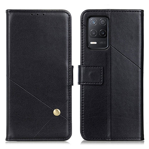 Funda de Cuero Cartera con Soporte Carcasa D04Y para Realme 8 5G Negro