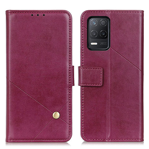 Funda de Cuero Cartera con Soporte Carcasa D04Y para Realme 8 5G Rojo