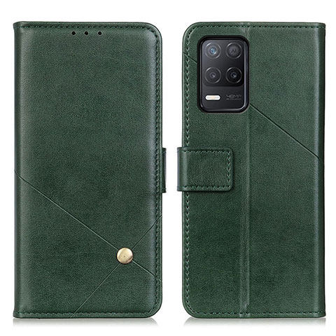 Funda de Cuero Cartera con Soporte Carcasa D04Y para Realme 8 5G Verde