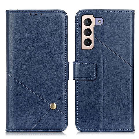 Funda de Cuero Cartera con Soporte Carcasa D04Y para Samsung Galaxy S21 5G Azul