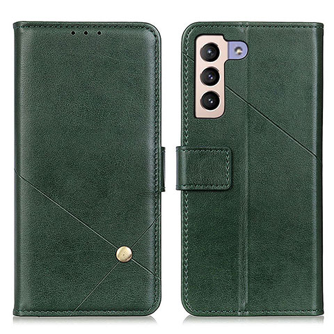 Funda de Cuero Cartera con Soporte Carcasa D04Y para Samsung Galaxy S21 5G Verde