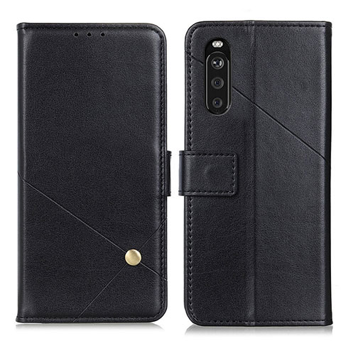 Funda de Cuero Cartera con Soporte Carcasa D04Y para Sony Xperia 10 III Lite Negro