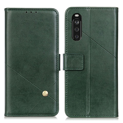 Funda de Cuero Cartera con Soporte Carcasa D04Y para Sony Xperia 10 III Lite Verde