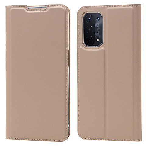 Funda de Cuero Cartera con Soporte Carcasa D05T para Oppo A54 5G Oro Rosa