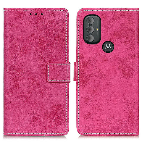 Funda de Cuero Cartera con Soporte Carcasa D05Y para Motorola Moto G Play Gen 2 Rosa Roja